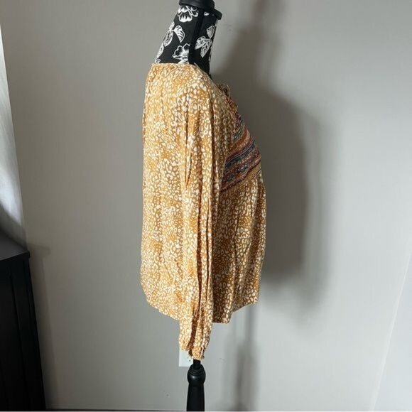 Savanna Jane Boho Aztec long sleeve shirt top blouse women’s medium - Picture 3 of 7